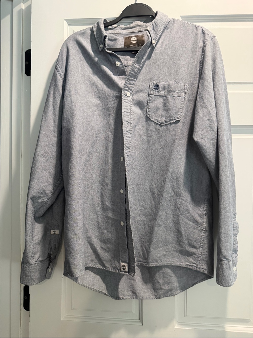 Timberland Light Blue Long-Sleeve Button-Down Shirt